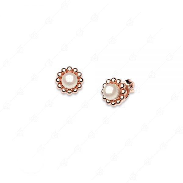 925 silver pearl gold plated earrings